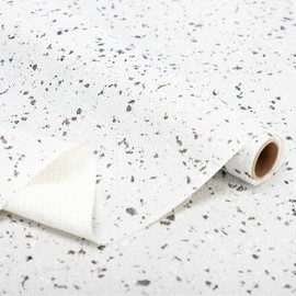 RAY STAR Shelf Liners for Kitchen Cabinets Non-Adhesive, 12 Inch x 10 Feet Trimmable Terrazzo Speckled White Shelf Liner Non Slip Vanity Cabinet Liner Refrigerator Cupboard Pantry Liner Marble