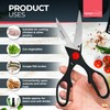 SOL 4-in-1 Multifunctional Kitchen Scissors with Nut Cracker, Bottle Opener,