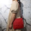 SH Kim G182 Real Leather Cross-Body Shoulder Bag with Grained