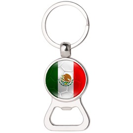 Mexican Flag Beer Bottle Opener KeyChain, Mexico Flag Keychain for Dad Papa Men Husband Birthday Gifts(Mexico)