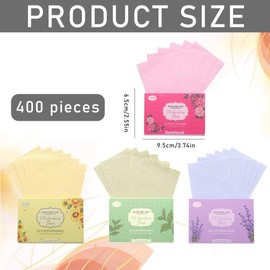 Pack of 4 Face Blotting Papers, Green Tea, Oil-Absorbing Sheets for Men and Women, 400 Pieces Face Oil Blotting Papers, Face Blotting Papers, Oil Blotting Paper, Blotting Paper