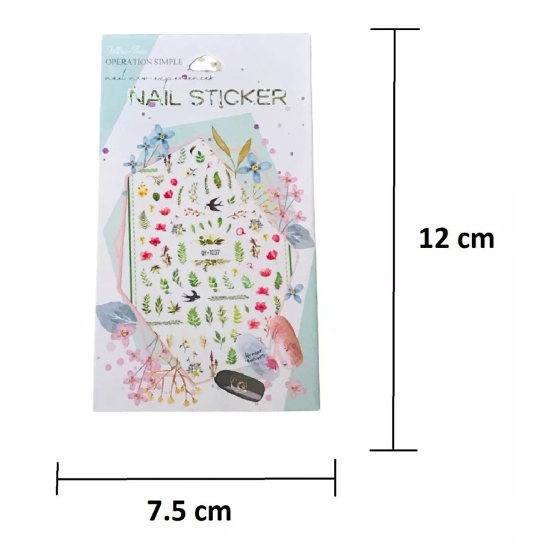 Nails stickers +1000 Stickers Para Uñas Nail Sticker Paquete 12