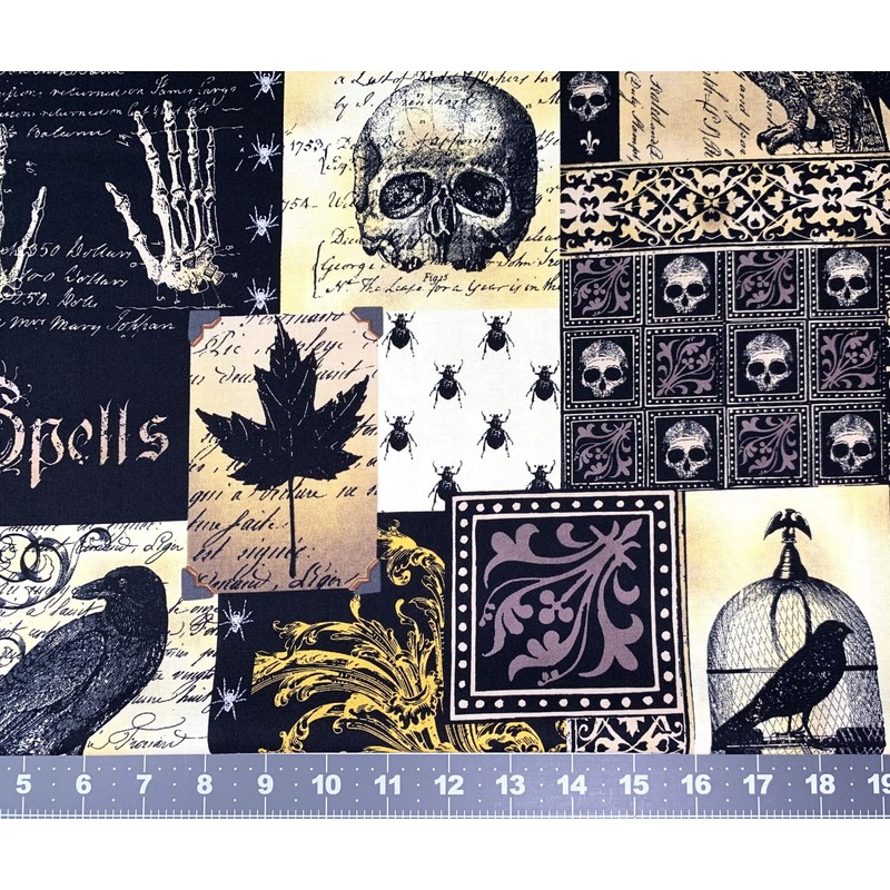 Nevermore Collage Michael Miller Fabric - Yard (Yard)