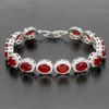 Hermosa Oval Ladies Tennis Bracelet Sapphire Ruby Emerald White Topaz