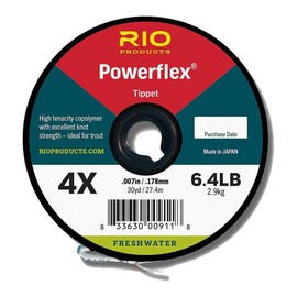 Rio Fly Fishing Tippet Powerflex 7X Tippet 30Yd 2.4Lb Fishing Line, Clear