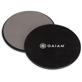 Gaim Core Sliding Discs - Dual Sided Workout Sliders for Carpet & Hardwood Floor - Home Ab Pads Exercise Equipment Fitness Sliders for Women and Men, Grey/Black