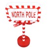 Christmas Stop Here Decor Metal Solid Wood LED Delicate Santa