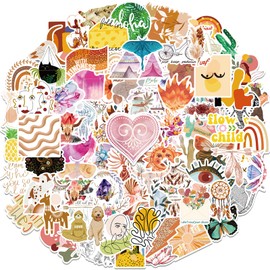 VERKSTAD 100 PCS Water Bottle Stickers for Kids,Waterproof Vinyl Bohemian Stickers for Children,Skateboard,Laptop Sticker for Girls Boys Classroom Prizes