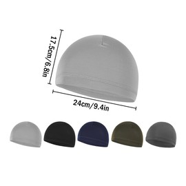 Abiyou 5 Pezzi Sottocasco Bici Estivo, Cappelli da Ciclismo Estivo, Skull cap, Adatto per Corsa, Ciclismo, All'Aperto (5 Colori)