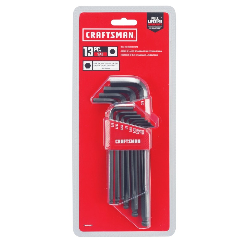 CRAFTSMAN Ball End Hex Key Set, 13 Piece (CMHT26013)