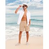 Men's Corduroy Shorts Casual Elastic Waist Drawstring Lightweight Loose Fit