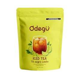 Odegü Iced Tea Té Helado Negro Limón, Sin Azúcar Añadido, en Polvo, 400g (Te Negro Limon)