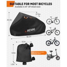 Heavy Duty 420D Waterproof Bicycle Cover - Outdoor Protection for eBike, Mountain, Road, Hybrid & More
