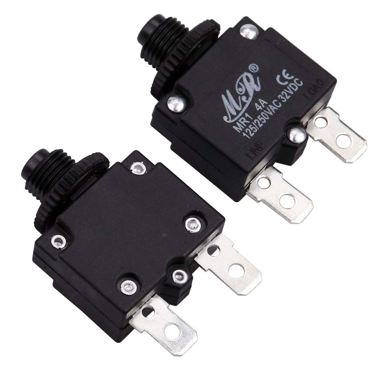 RKURCK 4 Amps Thermal Circuit Breakers, 125/250V AC 32V DC