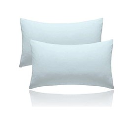 Kanak Pillowcase 2 pack Polycotton Pillow case cover 50x75cm - Duck Egg Plain Dyed Housewife Pillowcases with Envelope Closure