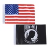 2 Pack United States With Flag Pow Mia Flag 6''