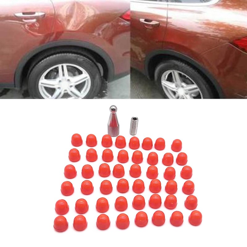 PTILSERY 48pieces Rubber Tips for Paintless Dent Repair Hammer and