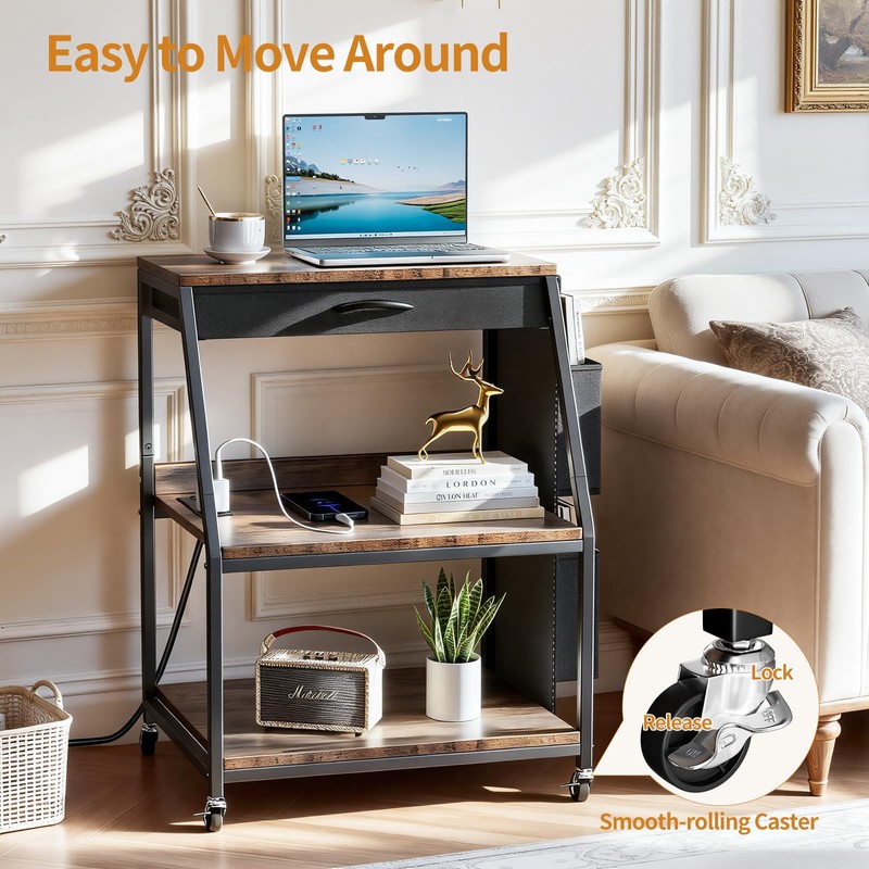 Housolution Large Printer Stand, 3 Tier 22 x 18 Inch