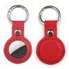 AirTag ATC-004 Case, Leather, Red, For Air Tags, Key Holder,