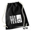 Gym Bag Sister Heart Sister Gift Gym Bag Moonworks®, black