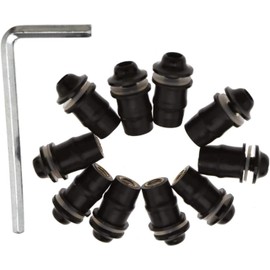 Pack of 10 Screws Rubber Nut Motorcycle Windscreen Screws Nut M5 Screw Fixed Screw
