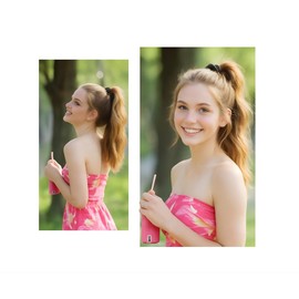 FOFAI Soft Cute Scrunchies for Women: 5-Pack Simple and Stylish Ponytail Holder Hair Ties with Elastic Hair Bands - Hair Accessories for Teens Girls Thick Thin Curly Hair - Home Sports Daily Use