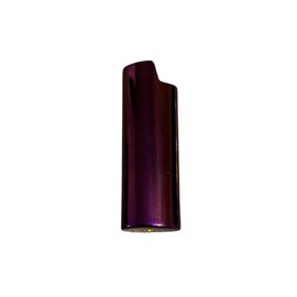 Shiny Purple Metal Shell Lighter Case Cover Holder Fits Bic Lighters
