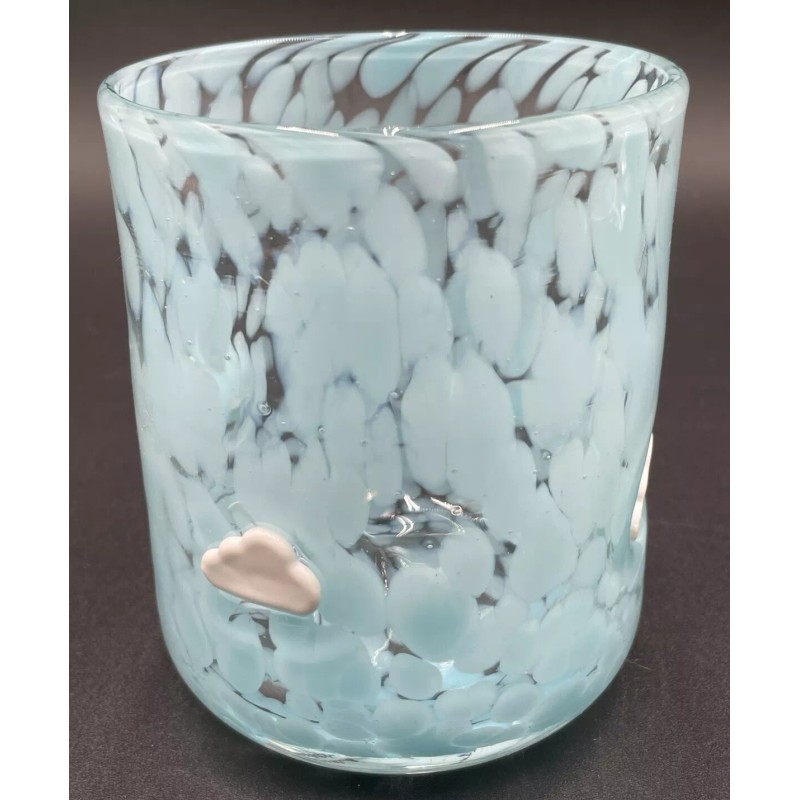 Anthropologie Icon Juice Glass Confetti Edition Cloud 17.25 Oz. 4.5”x3.5”