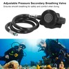 Scuba Breathing Secondary Valve with Medium Pressure Tube Adjustable Diving