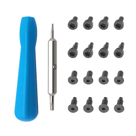 1 Set Doorbell Screwdriver and 16 Replacement Screws, Ring Doorbell Screwdriver, Magnetic Double-Sided Screwdriver, Replacement Tool Accessories for Doorbell Handbell