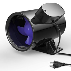 iPower 4 Inch 95 CFM Ventilation Booster Fan with Grounded Power Cord, Quiet Inline Duct Exhaust Blower for HVAC in Grow Tent, Basements, Bathrooms