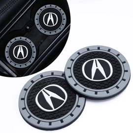 for Acura Car Cup Holder Coaster,Auto Cup Holder Insert Coaster for Acura Integra RSX TSX TL DA DC2 MDX NSX RDX CDX RLX TLX TLX-L, Non-Slip Car Drink Holder Coaster, Black