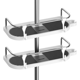 Hawsam No Drilling Shower Shelf for the Shower Rail - Bathroom Shower Rack Adjustable Height for Shower Rail Diameter 19 mm - 25 mm
