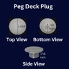 ALLSAFE Pool Fence Deck Plugs & Sleeves for Peg Pole