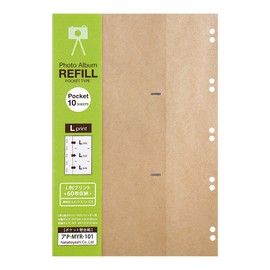 Nakabayashi AP-MYR-101-KR Pocket Album Replacement Mount, Binder Type, L Size, Set of 10
