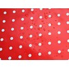 Karina Home Polka Dotty PVC Wipe Clean Tablecloth Vinyl (Red,