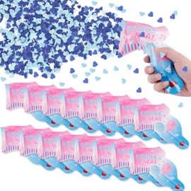 BDHYYM Pack of 20 Gender Reveal Confetti Cannon Blue, Confetti Gun Set, Confetti Cannon Biodegradable, for Gender Announcement, Baby Boy Girl Gender Reveal Party Supplies, Baby Shower Party (Blue)