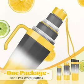 40oz Tumbler With Hand, 620 ML Motivational Water Bottle With Time Markings Drink, 260 Sport Water Bottle,Gym Drinking Bottle BPA Free (Yellow)