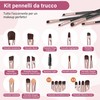 20 Pezzi Set Pennelli Trucco Professionale, Kit Completo con Pennello