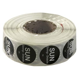 DayMark Safety Systems-IT1143927 Day of the Week 3/4" Circle Permanent Label SUN (Roll of 1,000)