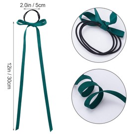 PAGOW 10 Pieces Long Silk Ribbon Hair Bands, Colourful Hair Scarf with Bow Silk Hair Ties, Satin Hair Scrunchies for Women Kids Girls