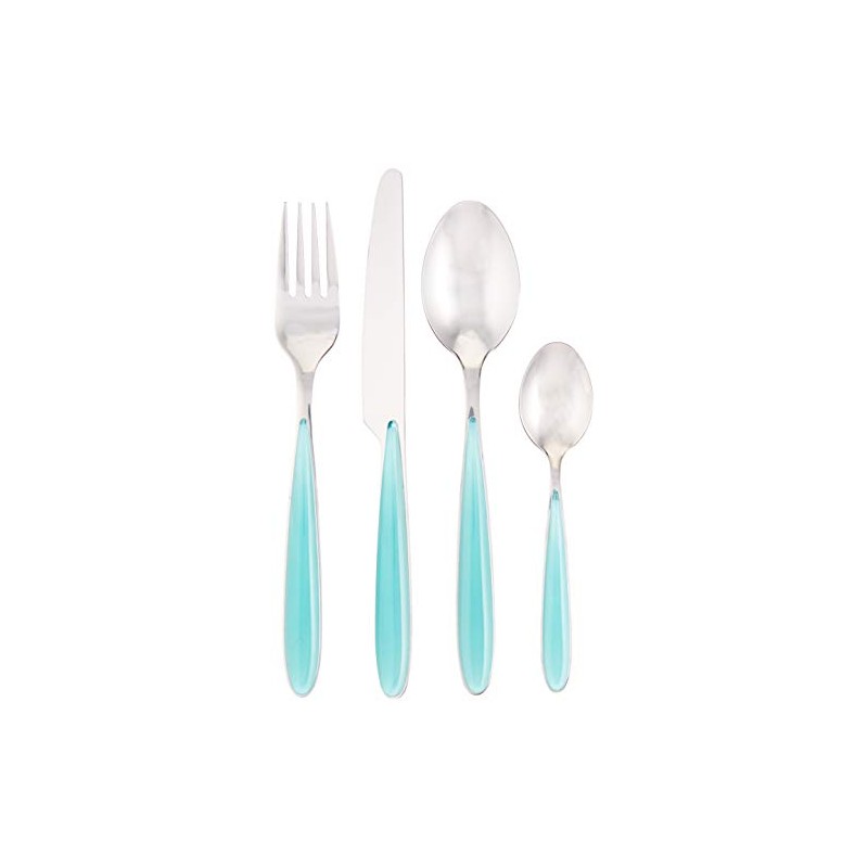 BRANDANI Aquamarine 16 Pieces Stainless Steel Cutlery Set, Blue, One