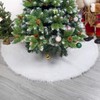 Kitchnexus Deluxe White Plush Christmas Tree Skirt Christmas Tree Skirt