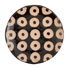 Mud Pie Black Terracotta Platter, Circle, 12" dia