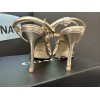 Coach Kaia Metallic High Heel Sandal-Platinu