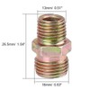 sourcing map 2 pieces 1/4 inch NPT pipe to M16