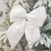 KI Store Pack of 2 Christmas Bows White Large 41