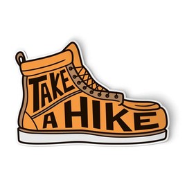 Squiddy Take a Hike Boot - Vinyl Sticker Decal for Phone, Laptop, Water Bottle (3" Wide)