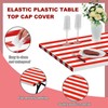Boao 6 Pcs Plastic Picnic Table Cover 72 x 30