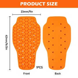 Motorcycle Back Protector, Motorcycle Back Protector, Motorcycle Protectors, Unisex Adult, Motorcycle Protectors for Motorcycle, Ski, Snowboard, 42 x 23 cm, Orange